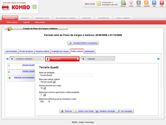 Simula&ccedil;&atilde;o de planos