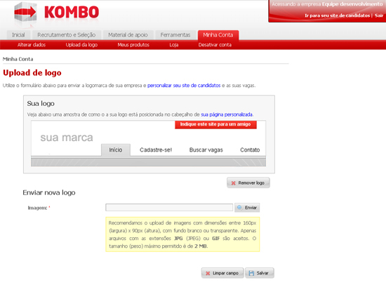 Divulga��o de logo