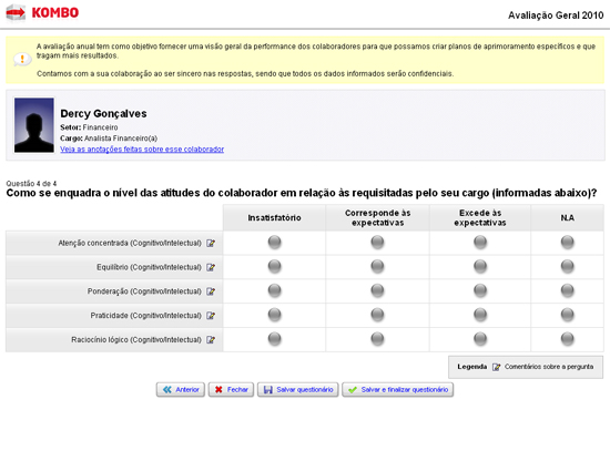 Preenchimento do question&aacute;rio